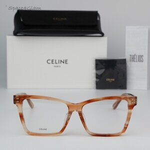 BRAND NEW Celine CL50023F 056 Orange Havana Butterfly Women Eyeglasses CL 50023F